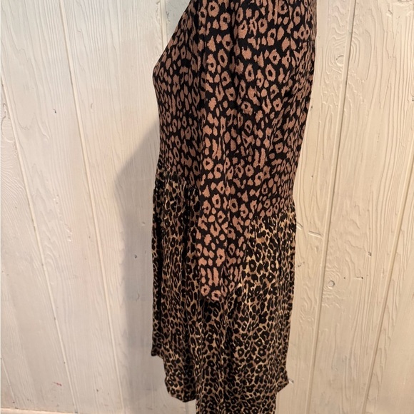 Maeve Juno leopard print 3/4 sleeve dress, sz Small - Picture 8 of 12